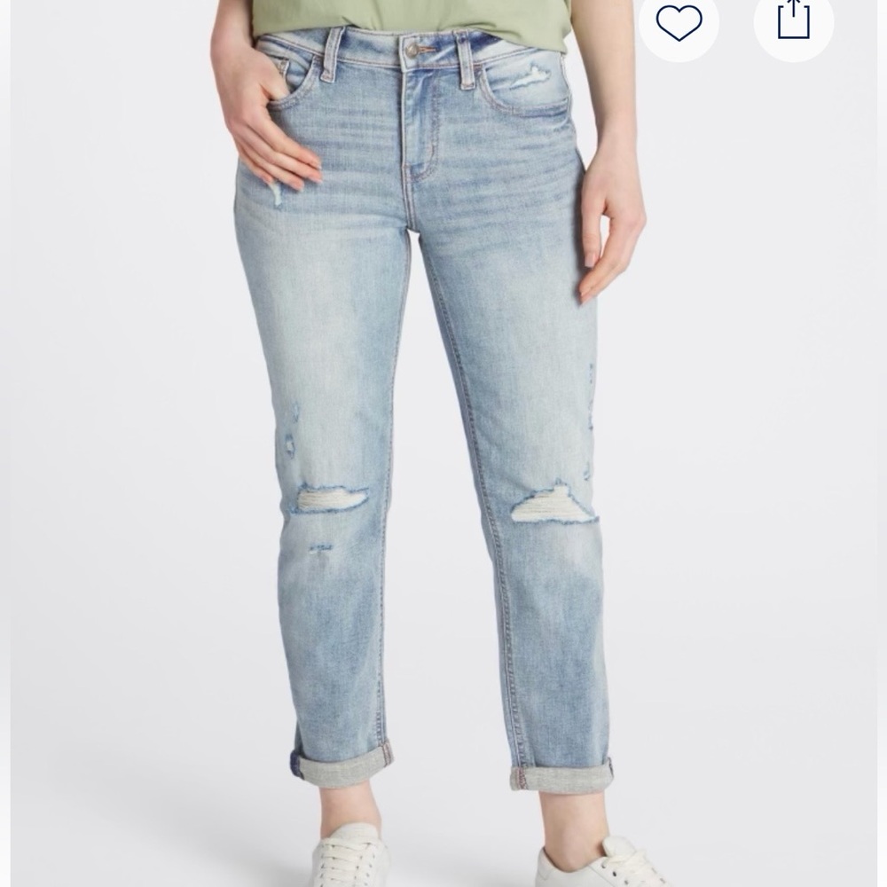 Studio Blue Casey Mid Rise Cropped Relaxed Skinny Jeans Size 30